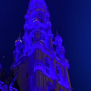On the Grand Place, by night